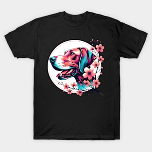 Pointer Enjoys Spring Amidst Cherry Blossoms T-Shirt